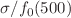 $$\sigma /f_0(500)$$