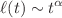 $$\ell (t) \sim t^{\alpha }$$