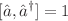 $$[\hat{a},\hat{a}^{\dagger }]=1$$