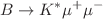 $$B\rightarrow K^*\mu ^+\mu ^-$$