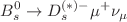 $$B_s^0 \rightarrow D_s^{(*)-}\mu ^+\nu _\mu$$