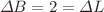 $$\Delta B=2=\Delta L$$