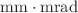 $$\textrm{mm} \cdot \textrm{mrad} $$