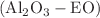 Mathematical equation: $$({\text{Al}}_{2}{\text{O}}_{3}-\text{EO})$$