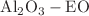 Mathematical equation: $${\text{Al}}_{2}{\text{O}}_{3}-\text{EO}$$