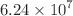 Mathematical equation: $$\text {6.24} \times \text {10}^{\text {7}}$$